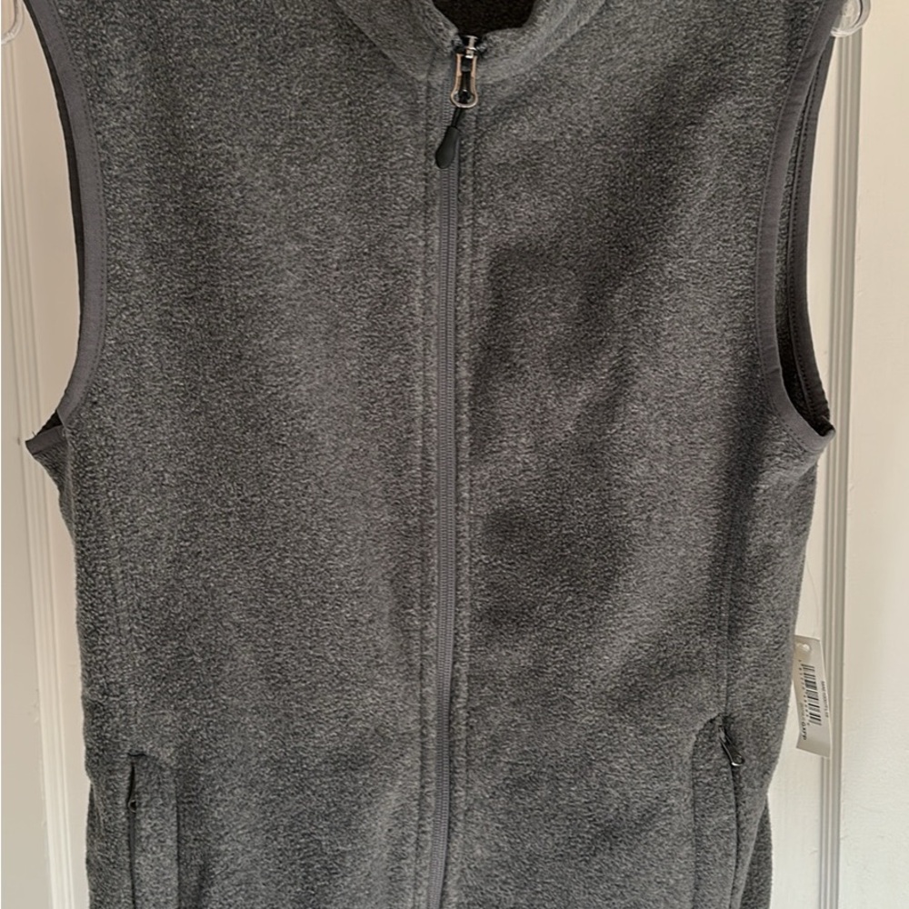 NEW Amazon Essentials Charcoal Fleece Vest men’s extra small